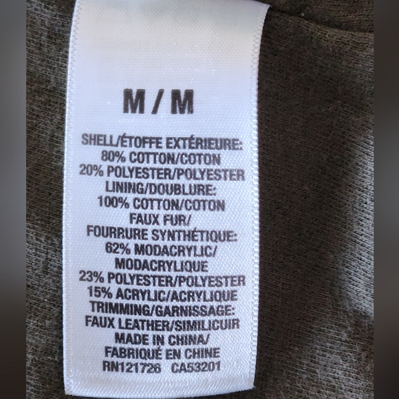 #KG28 Aeropostale Girls Olive Green Jacket With Faux Fur Collar - Picture 12 of 14